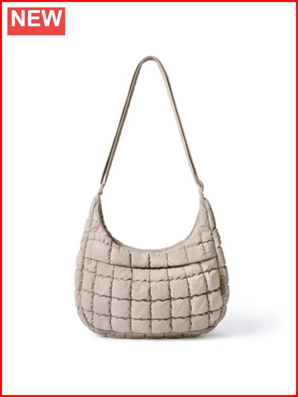 Nylon Quilted Puffer Crossbody Hobo Bag Lightweight Shoulder Purse